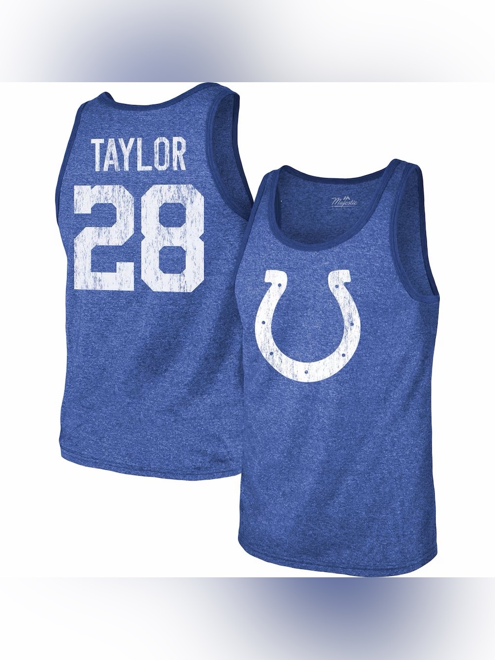 Jonathan Taylor Indianapolis Colts Majestic Threads Tri-Blend Tank Top